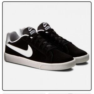 Nike Court Royale Black Low Top Lace Up Sneakers Shoes Size 8.5